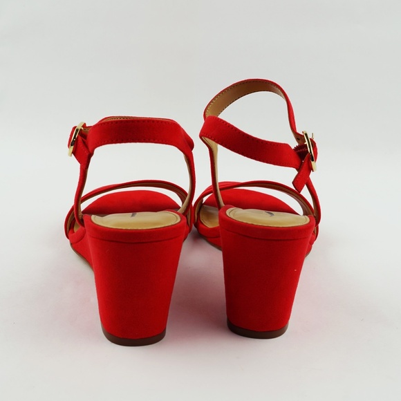 New J.Crew Size 7 Wedge Sandals in Belvedere Red $138 BZ217 - Picture 5 of 5